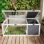Maison en bois pour reptiles 39 po - pour lézards, serpents avec plateau imperméable et cage verrouillable, lampe amovible pour geckos