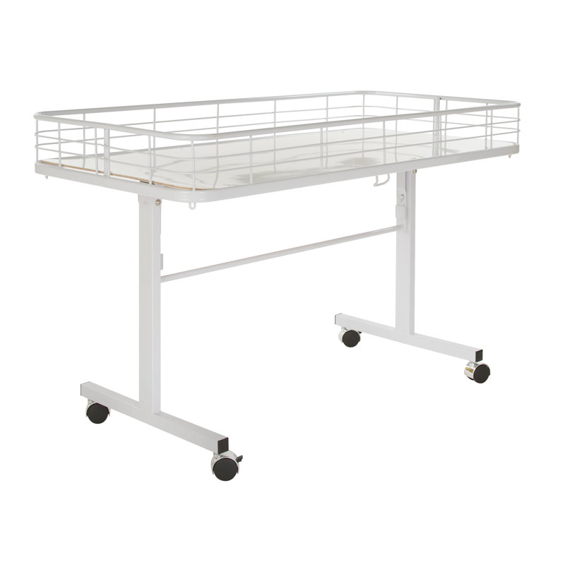 Table de rangement en métal, Blanc