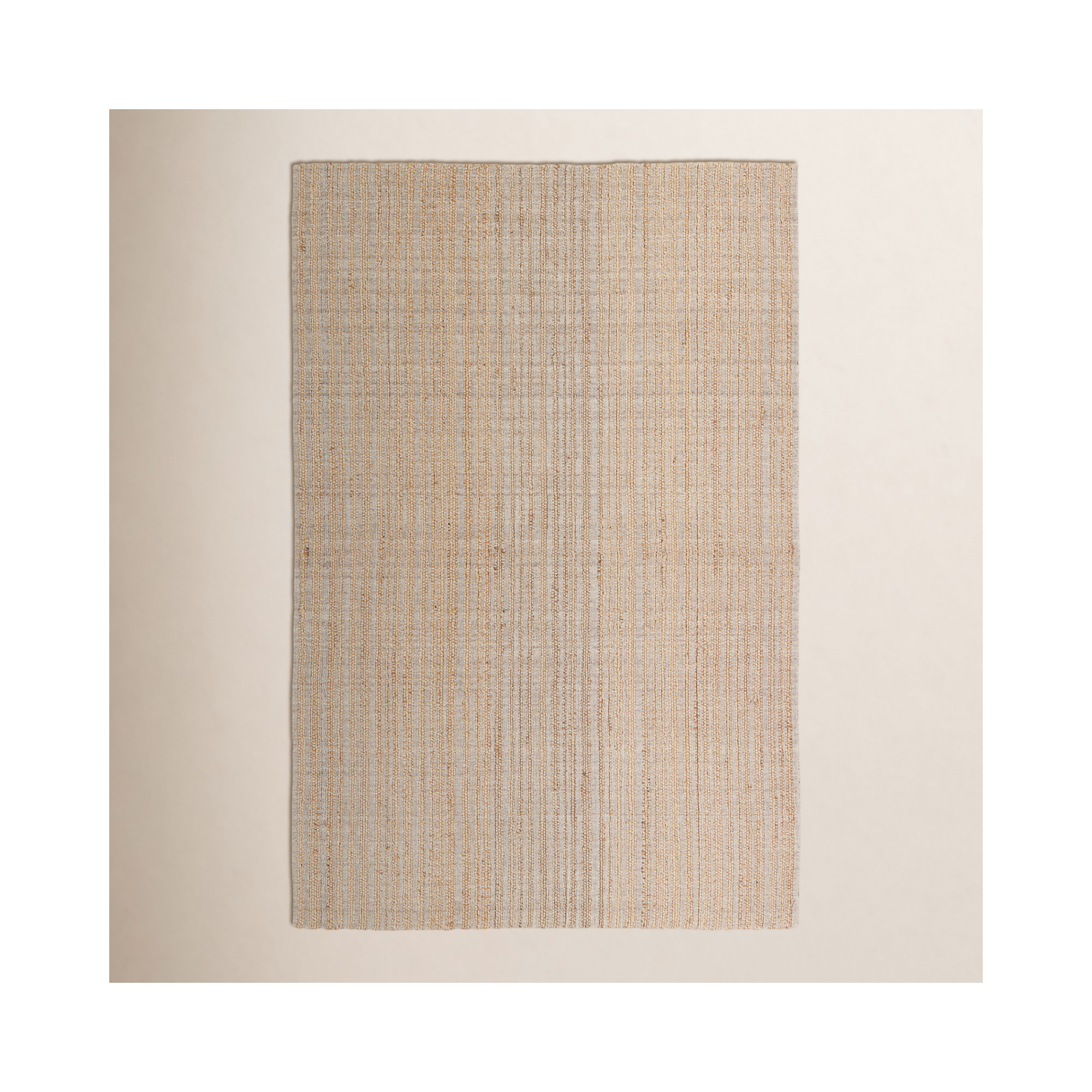 Genesta Handmade Tan/Gray Rug, Rectangle 9' x 12'