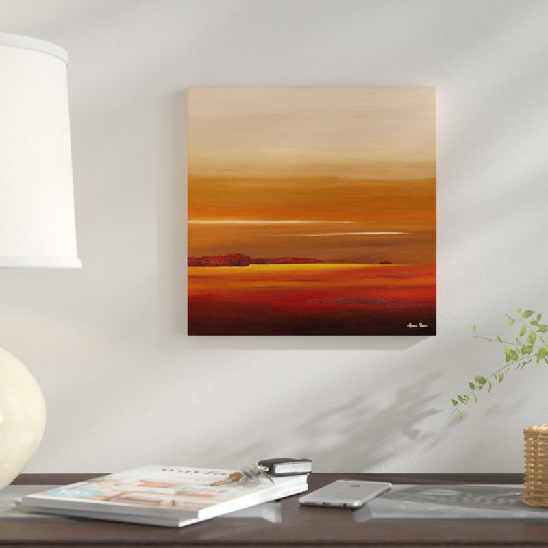 « soleil iv », impression sur toile, H 12 po x l 12 po x P 0,75 po, Pas de tapis, Toile tendue