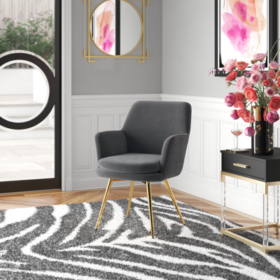 Fauteuil en velours l 18,5 po Reyansh