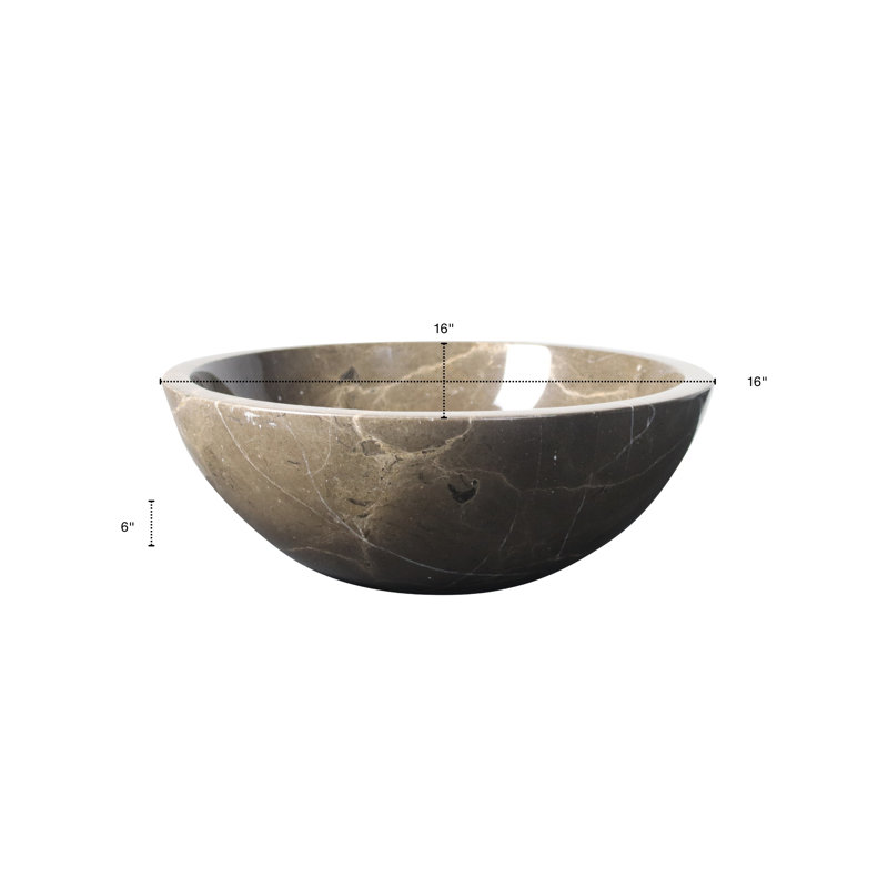 Lavabo vasque rond en marbre gris antique, Gris