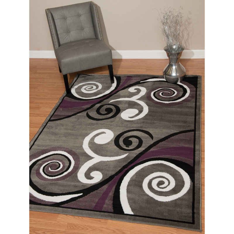 Bailes Synthetic Abstract Indoor Rug, Rectangle 2'3" x 7'2"