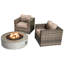 Ensemble de conversation pour 2 personnes avec foyer et coussins Sunbrella Lsi-159500357