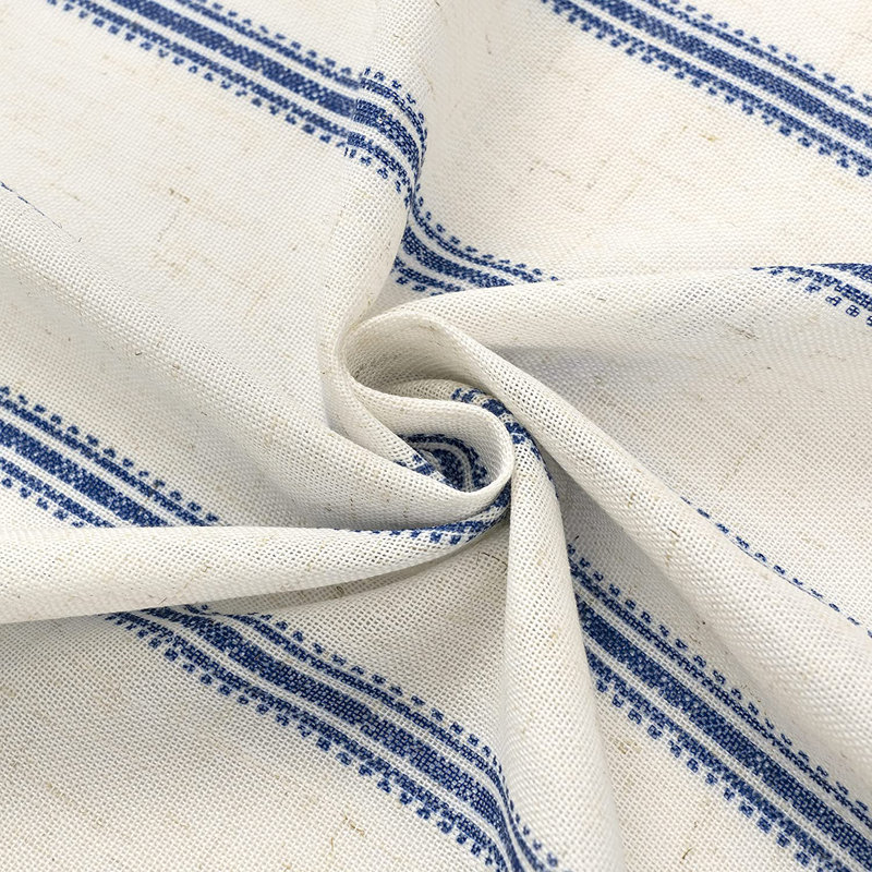 Jeanenia Linen Blend Curtain, Navy, 52" W x 84" L