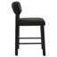 Ensemble de salle à manger Weidar 5 pièces, hauteur comptoir, rond, avec 4 chaises en similicuir noir-200922362-200922363