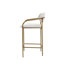 Tabouret de comptoir rembourré Genie, gris perle
