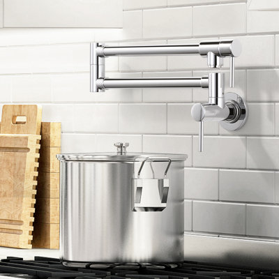 Wall Mount Folding Kitchen Pot Filler Faucet