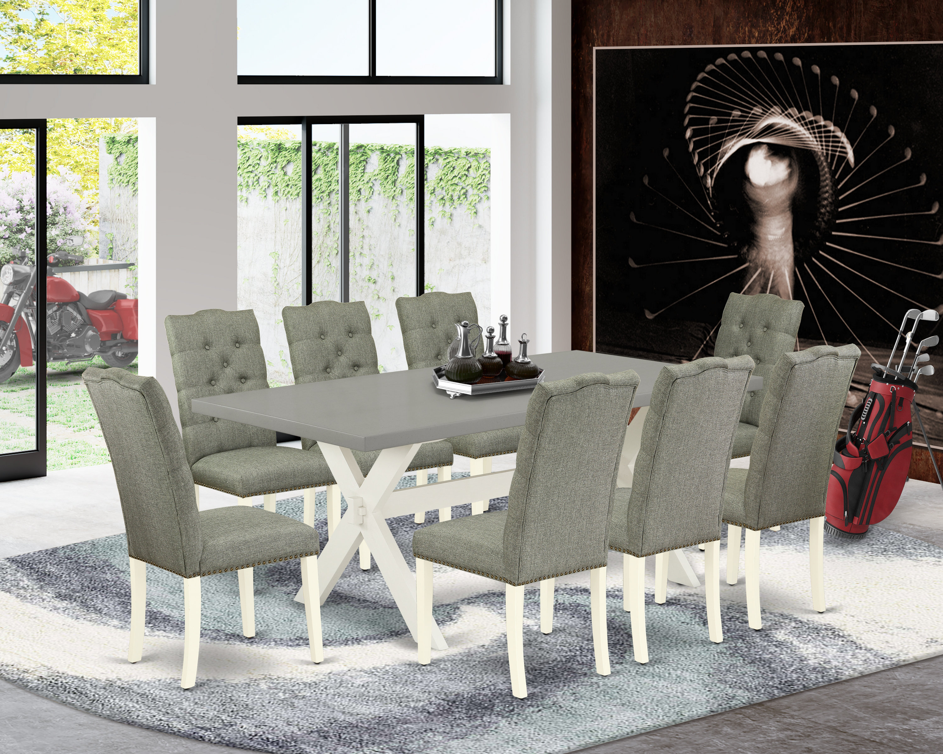 Red Barrel Studio 8 - Person Acacia Solid Wood Dining Set - Wayfair Canada