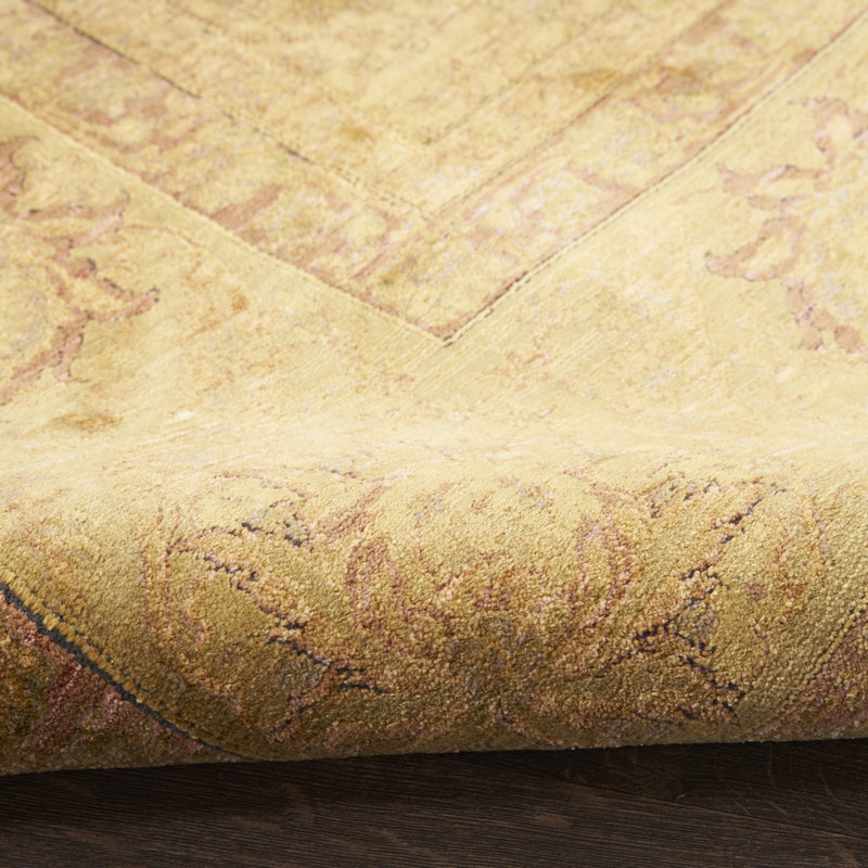 Williston Forge Kammie Gold Vintage Indoor Rug, Rectangle 8' x 10'