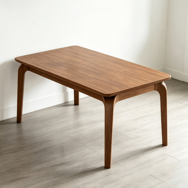 Solid Wood Rectangular Dining Table for Kitchen & Dining Room (no chairs)