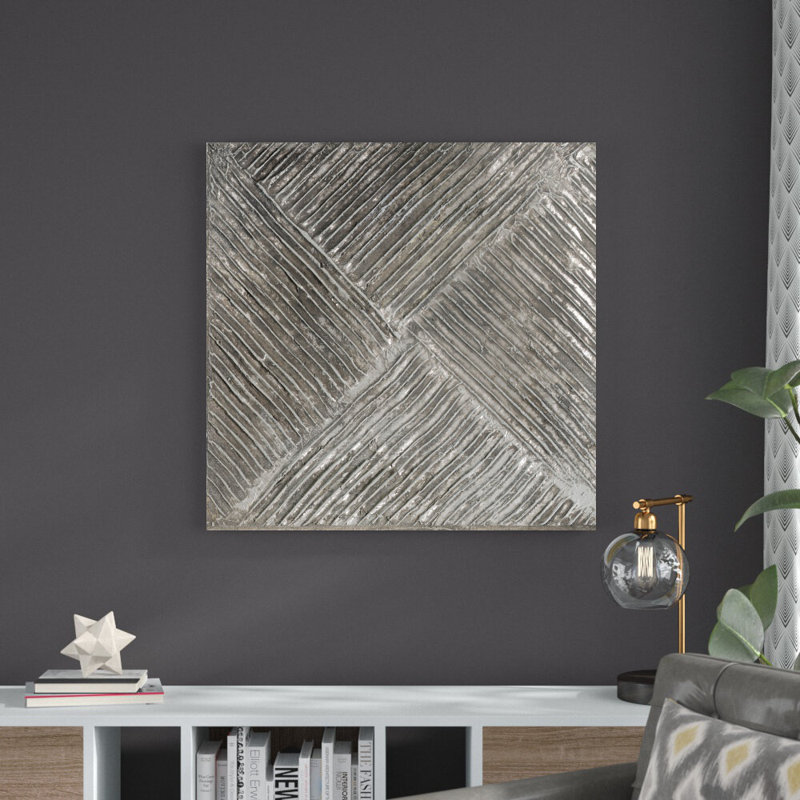 Motif griffé neutre II, H 36 po x l 36 po