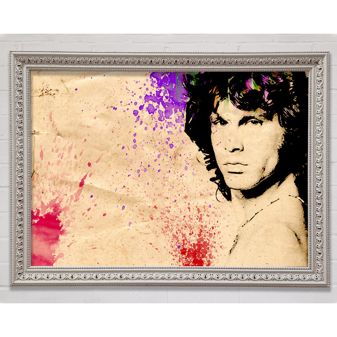 Jim Morrison Colour Splash - Einzelner Bilderrahmen Kunstdrucke