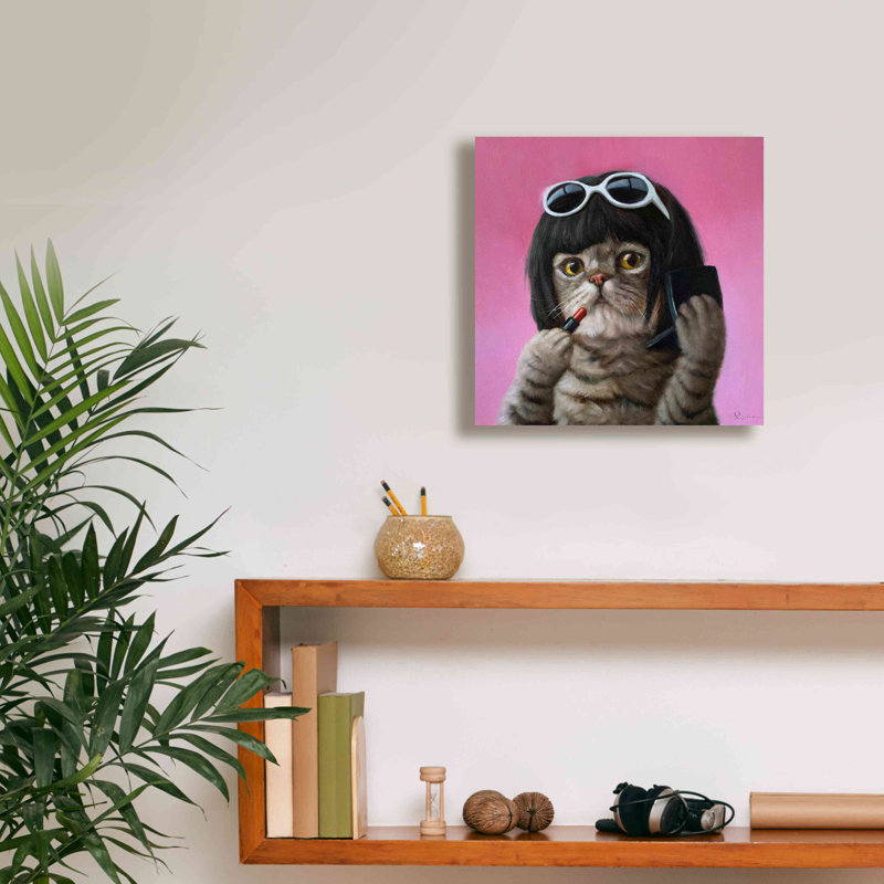«Bob Cat» par Lucia Heffernan sur, H 12 po x l 12 po x P 0,75 po