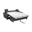 Canapé-lit en cuir grainé italien de 85 po avec matelas en mousse viscoélastique Capozzi-773428911