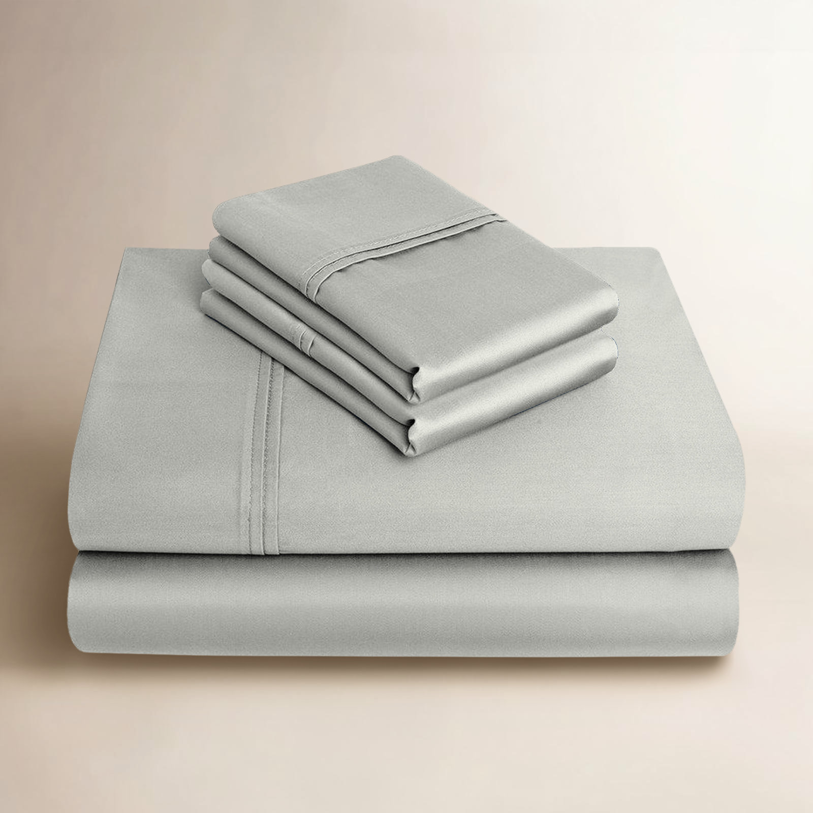 Kal 100% Cotton Sheet Set, Full/Double, Ivory
