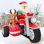 Père Noël et renne gonflables de Noël de 6 pi sur une moto à trois roues avec lumières DEL intégrées