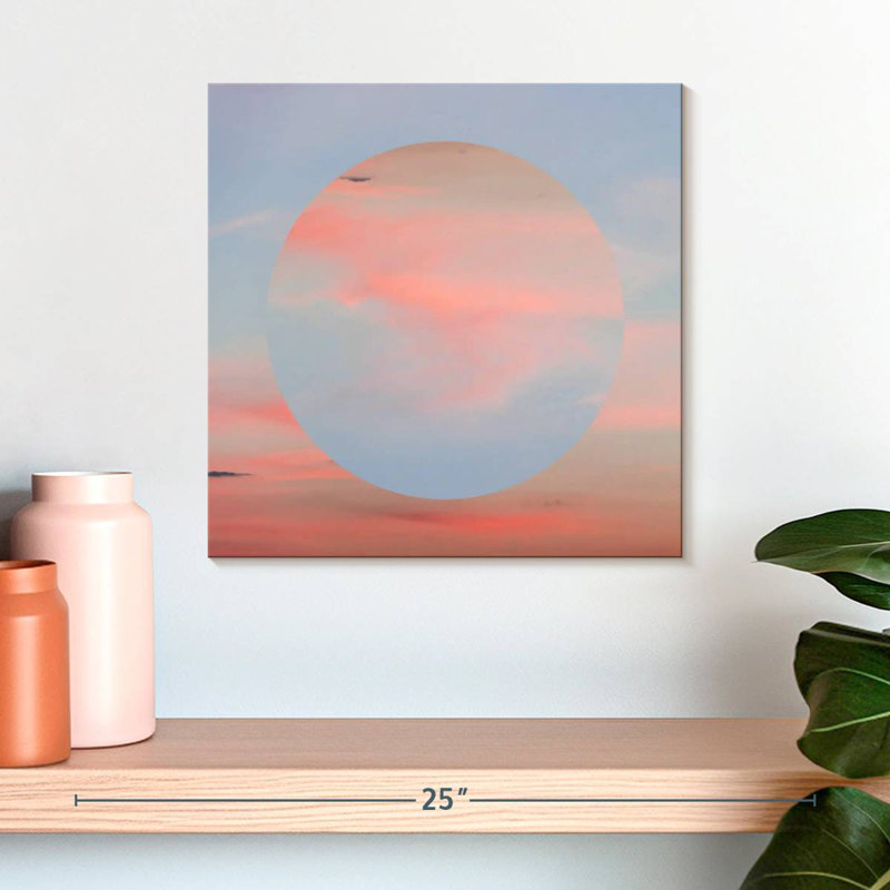 Cercle pastel abstrait, H 16 po x l 16 po