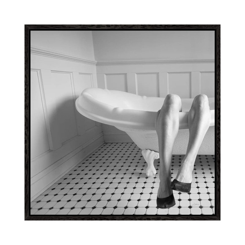 Legs by Aledanda - Print on Canvas, 66.04cm H x 66.04cm W x 3.81cm D, Black Framed