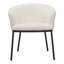 Chaise de salle à manger ivoire et noire en fausse fourrure-1840894486-1840894480