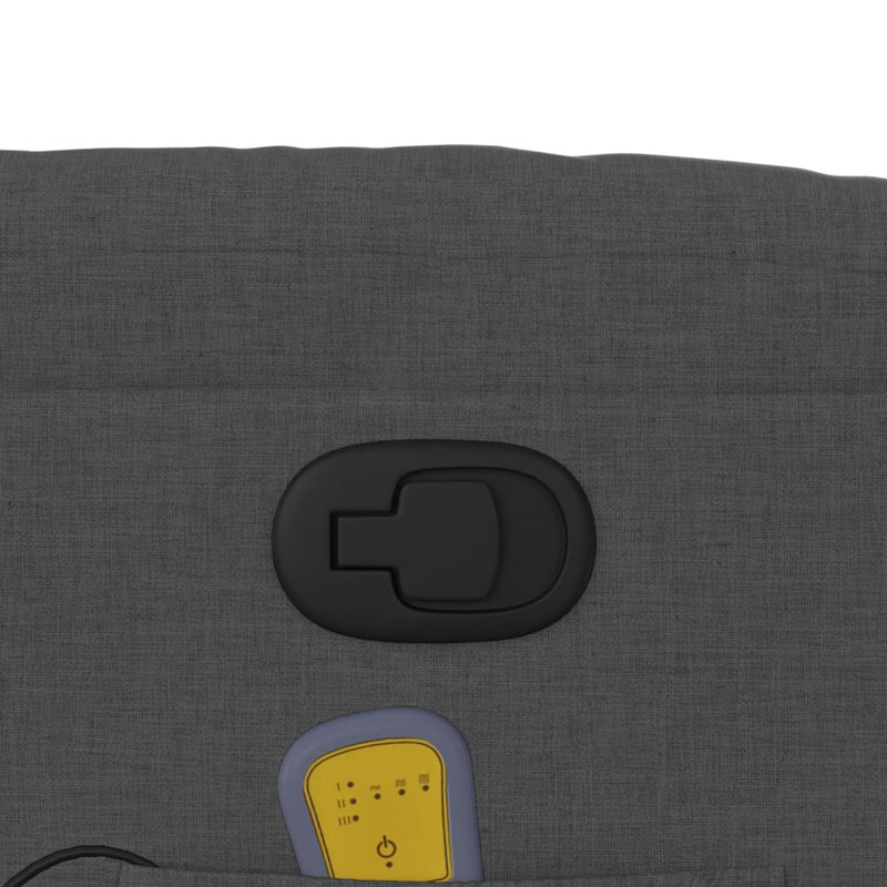 Upholstered Massage Chair, Dark Gray Polyester