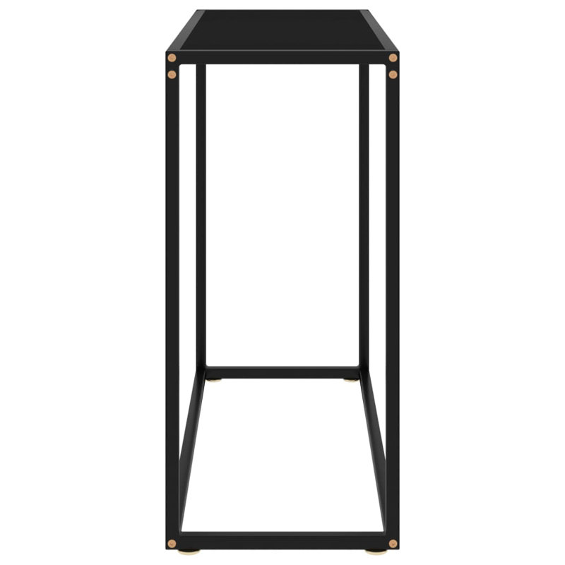 Console Table Tempered Glass, Black, 29.53" H x 31.5" W x 13.78" D