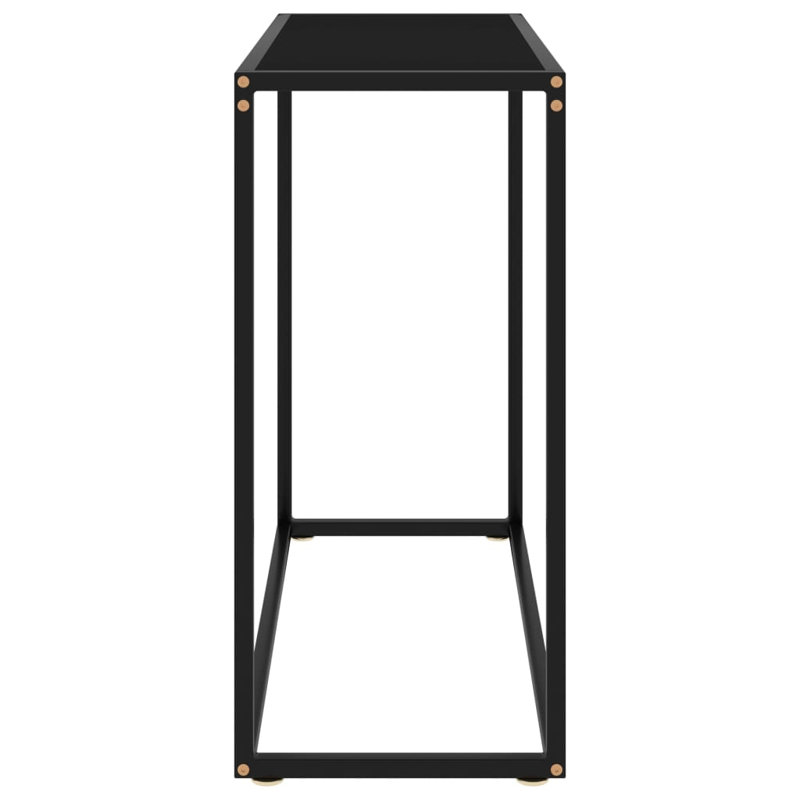 Console en verre trempé, Noir, H 29,53 po x l 31,5 po x P 13,78 po, Without Feet