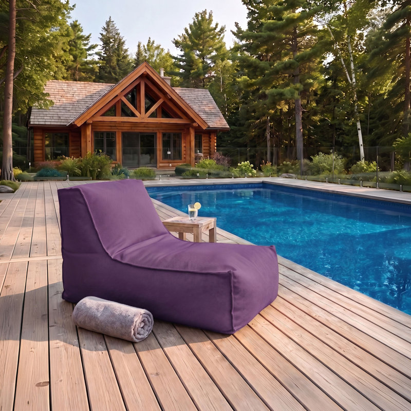 Alpine Large Outdoor Friendly Bean Bag Chair & Lounger, Purple