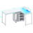 Joro L Shaped Desk with Cabinet 58.3 Inch Reversible Corner Computer Desk or 2 Person Long Table-960696422