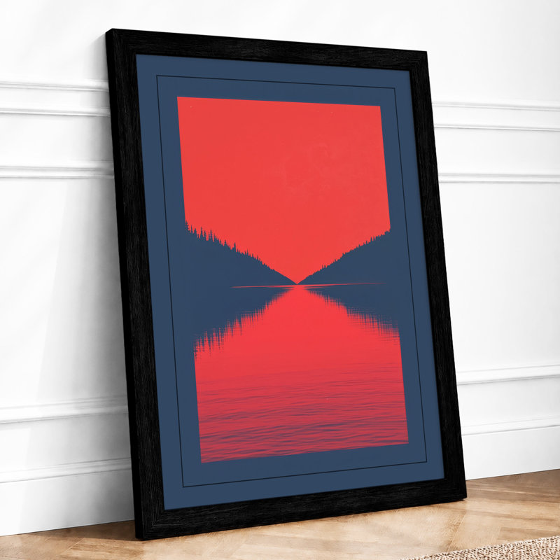 Geometric Symmetry Minimalist - Print, Black, A4 - 29.7 x 21.0 cm