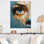Yellow And Blue Woman Eye Expressionism III - Eye Metal Wall Art