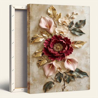 Ensemble de 1 toile murale à motif floral
