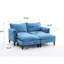 En forme de U 3 avec rangement et, pièce de salon bleue, fabrication en tissu confortable 3, canapé-121050692