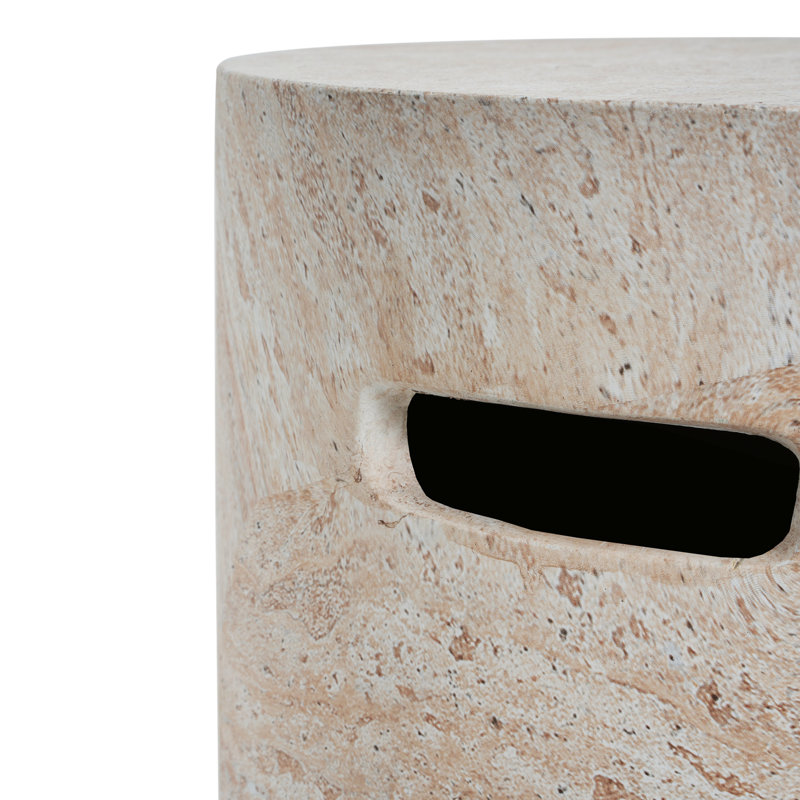 Table d'appoint en béton légère avec poignées, finition, ajoute de la personnalité à la structure de la maison, peut supporter le poids