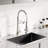 Spring Single-Handle Pull Down Sprayer Kitchen Faucet, Commercial High Goosenck Kitchen Sink Faucet In Brushed Nickel-115227898