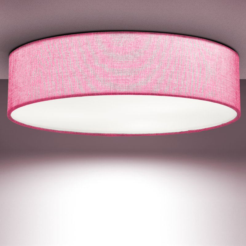 Parvin Flush Mount, Pink, 13cm H x 51 cm W x 13cm D
