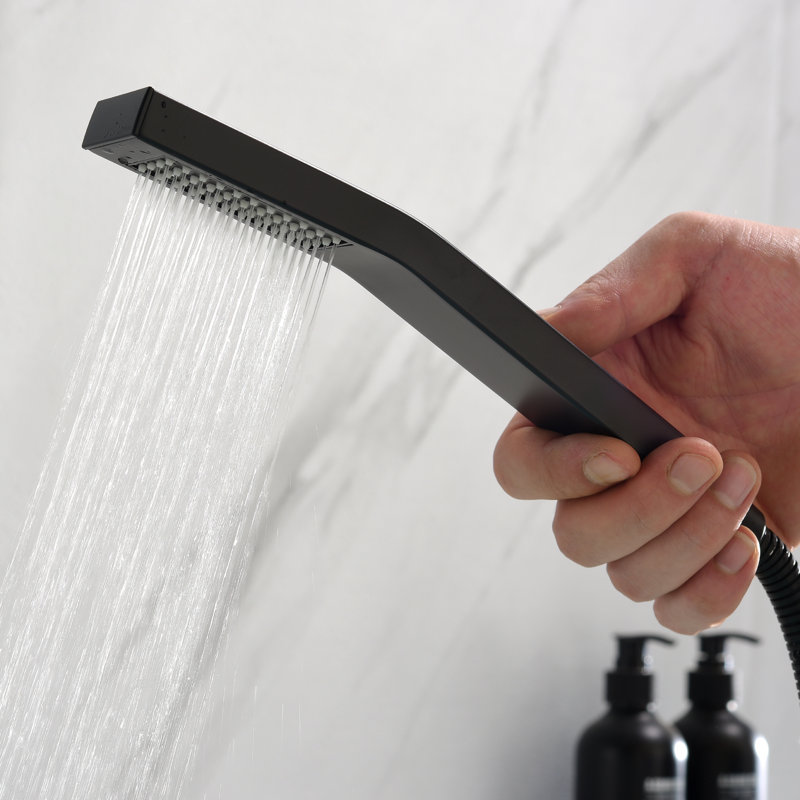 Robinet de baignoire romaine monocommande à fixation sur le comptoir, Noir mat