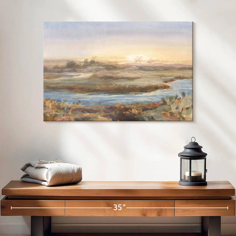 Avery River At Dawn, 16" H x 24" W