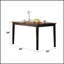 Table de salle à manger à finition espresso Cardiff avec structure en bois massif et plateau fixe rectangulaire pour une salle à manger élégante et fonctionnelle