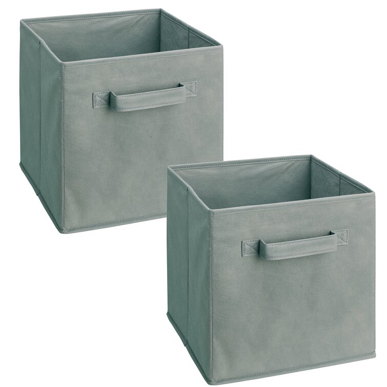 Foldable Storage Bins Basket Cube Organizer with Dual Handles and Window Pocket - 6 Pack Red Barrel Studio Color: Gray