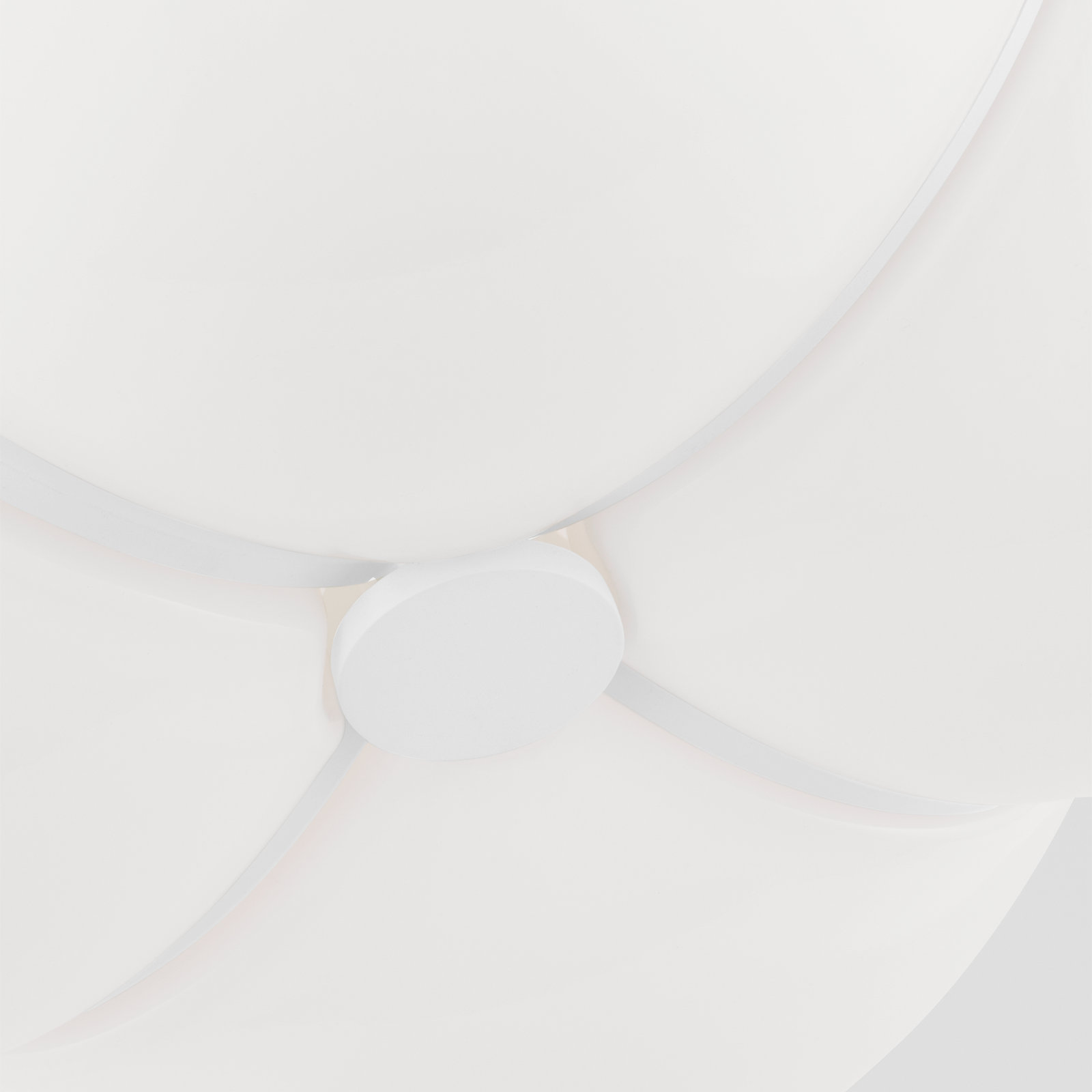 4 Light Glass Semi Flush Mount, Matte White