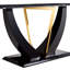 Marble Pattern Tempered Glass Dining Set - With 8 PU Chairs With A Widened Backrest Design-1156636521