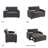 Multi-functional Tufted Back And Cushions Upholstered Convertible Velvet Loveseat Futon Sleeper Sofa W/pullout Sofa Bed-2079185736