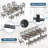  8-Person All-Aluminum Patio Dining Set with Extandable Rectangular Table