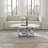 35.43"Modern Round Coffee Table,Glossy Faux Marble Table top-324181186