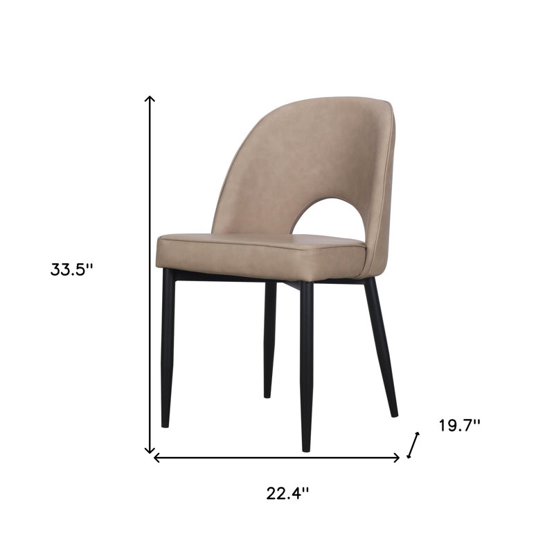 Ensemble de deux chaises d'appoint en similicuir gris