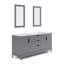 Ensemble de meuble-lavabo de comptoir en marbre blanc 72 po Elizabeth avec miroir Elizabeth-928852705-1030465642