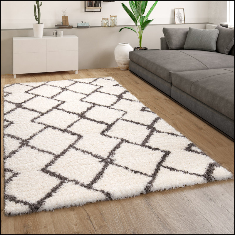 Forest Hill Geometric Shag Area Rug, Rectangle 80cm x 150cm