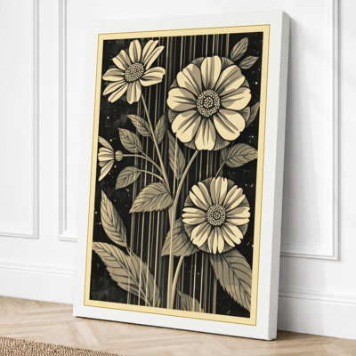 Daisy Study Botanical - Wrapped Canvas