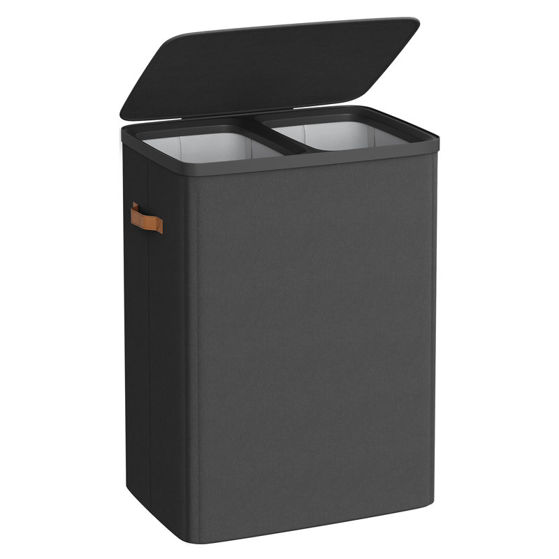 Laundry Basket With Lid, ?Ink , Black